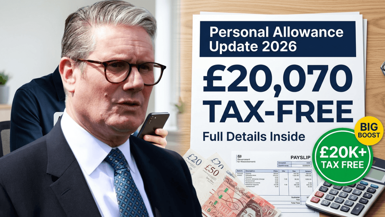 HMRC Confirms Tax-Free Personal Allowance Rise to £20,070 — Full Details Inside 